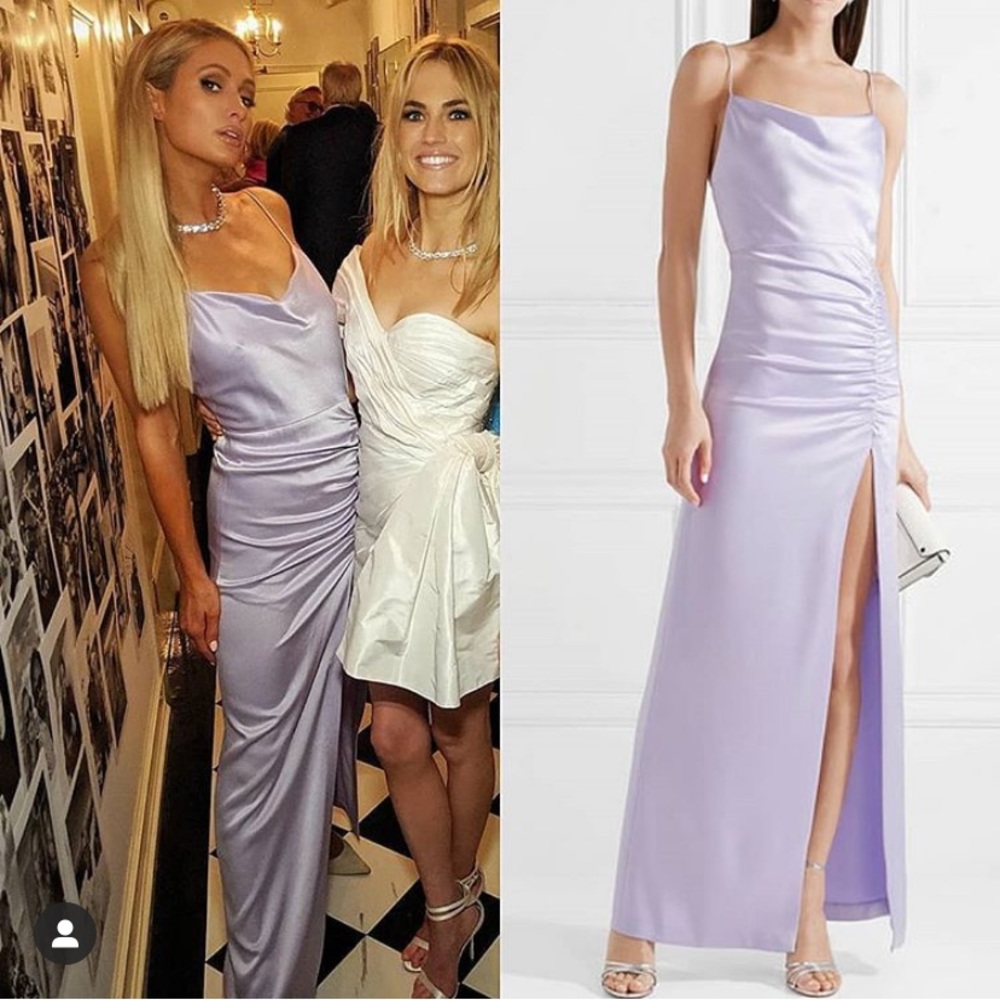 Alice & Olivia Satin Diana dress Gown Lilac